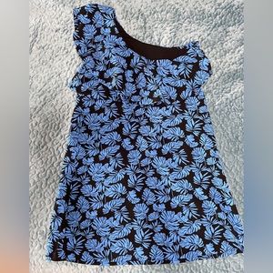 Maternity Dress NWT A Pea In The Pod Size M One Shoulder Blue/Black